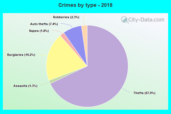 Crimes by type - 2018