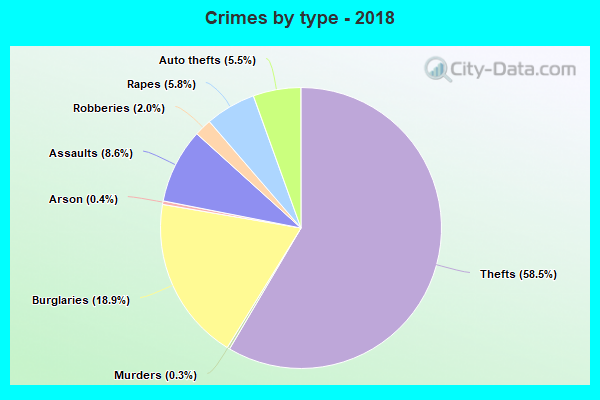 Crimes by type - 2018