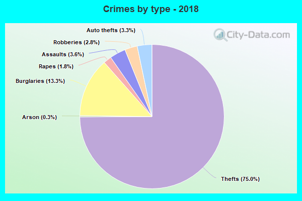 Crimes by type - 2018