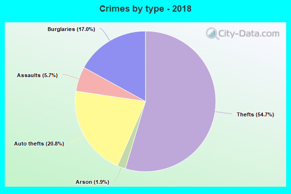 Crimes by type - 2018