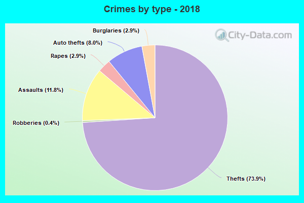 Crimes by type - 2018