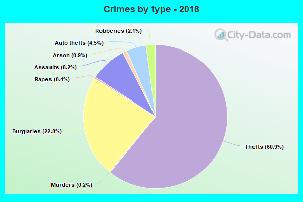 Crimes by type - 2018