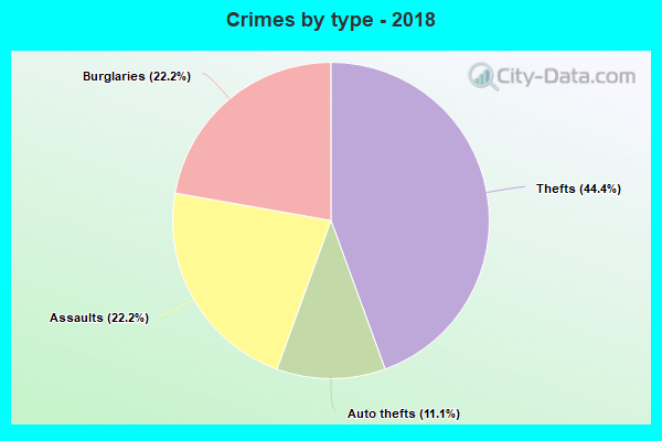 Crimes by type - 2018