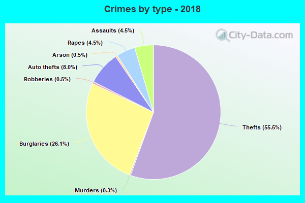 Crimes by type - 2018