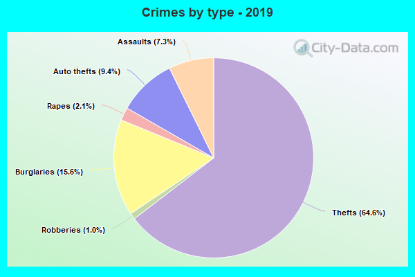 Crimes by type - 2019