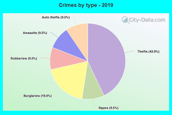 Crimes by type - 2019