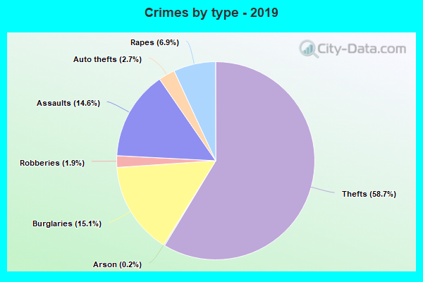 Crimes by type - 2019