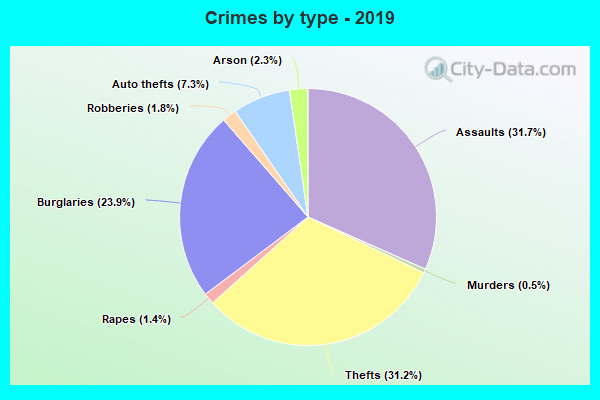 Crimes by type - 2019