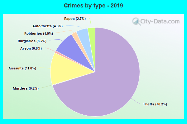 Crimes by type - 2019