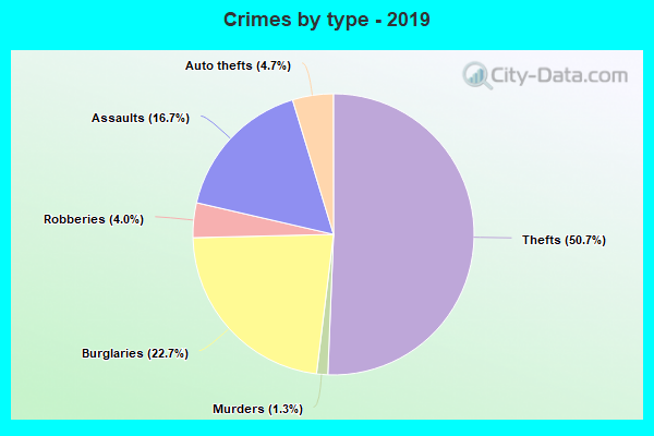 Crimes by type - 2019