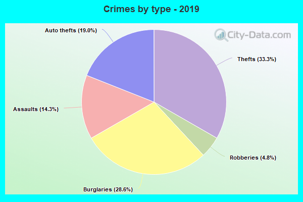 Crimes by type - 2019