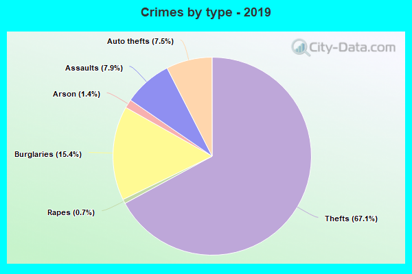 Crimes by type - 2019