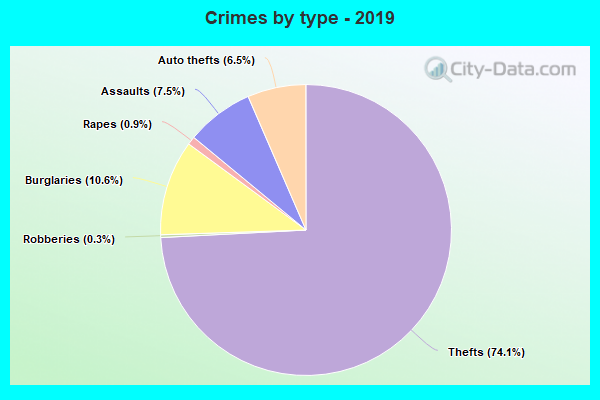 Crimes by type - 2019