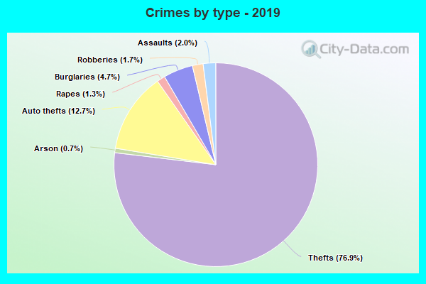 Crimes by type - 2019