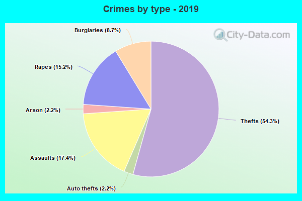 Crimes by type - 2019