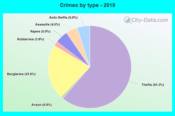 Crimes by type - 2019