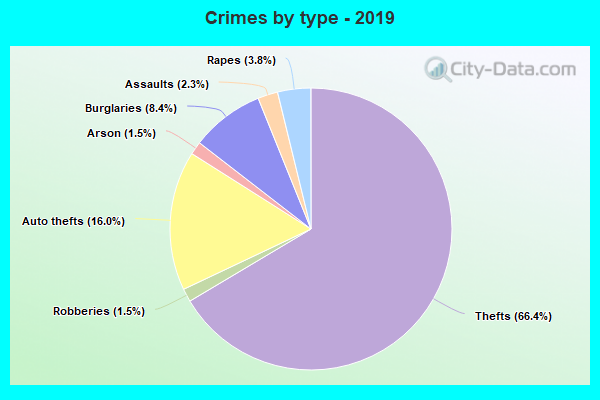 Crimes by type - 2019