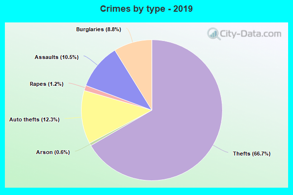 Crimes by type - 2019