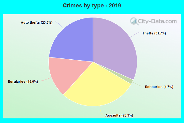 Crimes by type - 2019