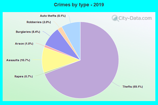 Crimes by type - 2019