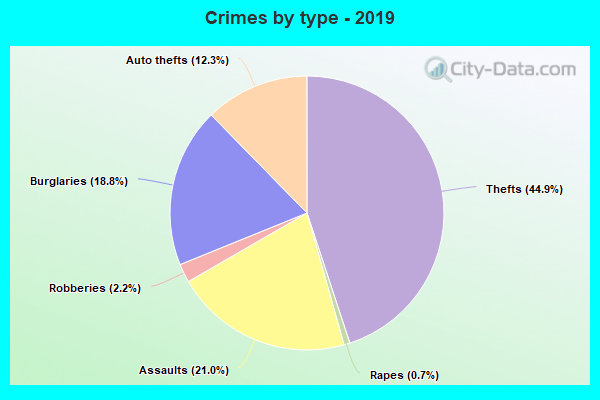 Crimes by type - 2019