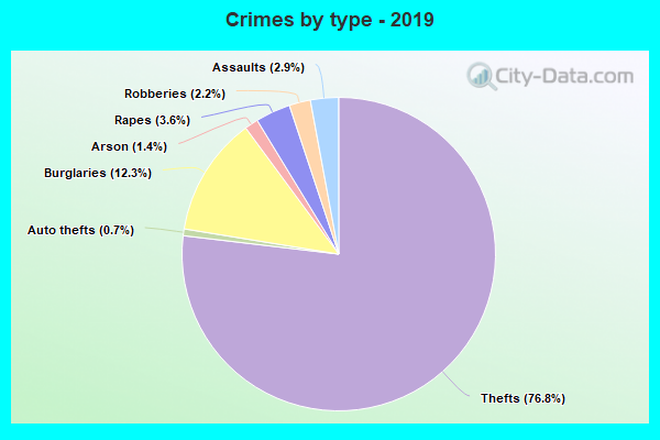 Crimes by type - 2019