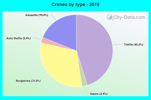 Crimes by type - 2019