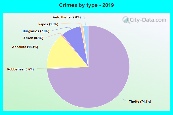 Crimes by type - 2019