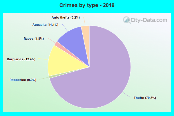 Crimes by type - 2019