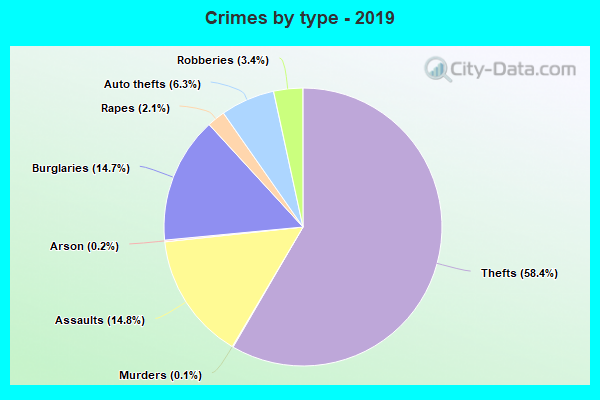 Crimes by type - 2019