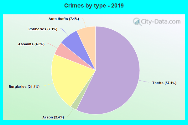 Crimes by type - 2019