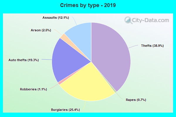 Crimes by type - 2019