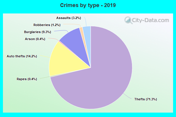 Crimes by type - 2019