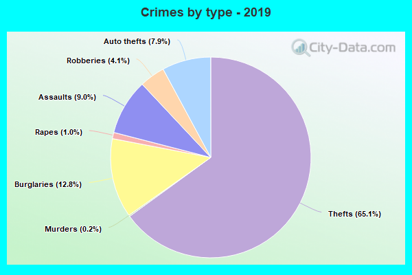 Crimes by type - 2019