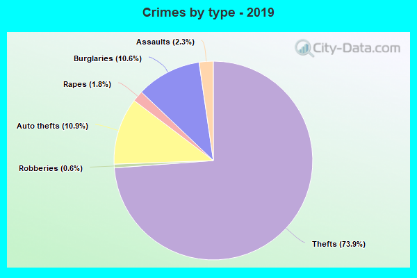 Crimes by type - 2019