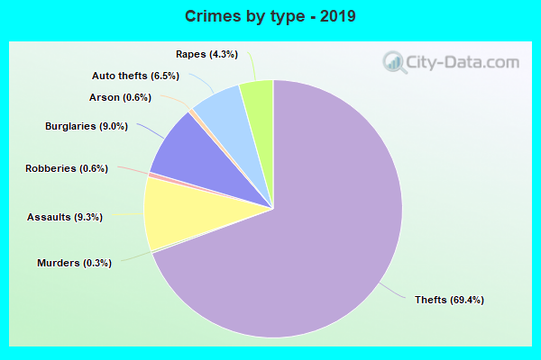 Crimes by type - 2019