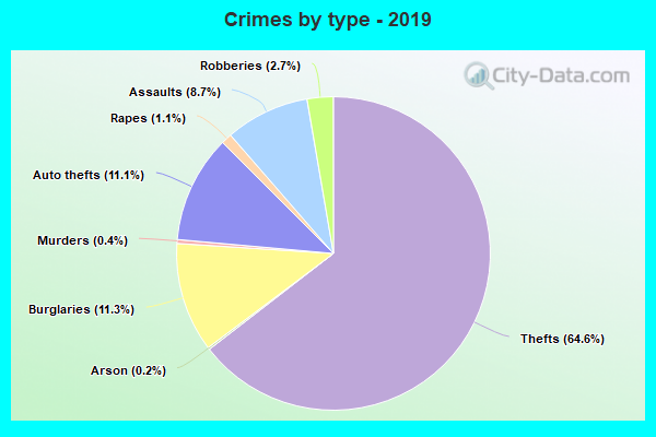 Crimes by type - 2019