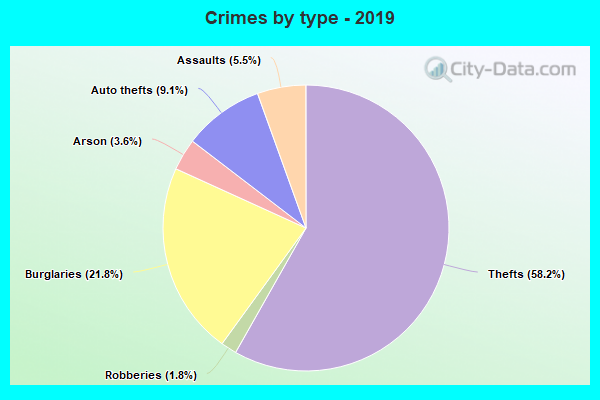 Crimes by type - 2019