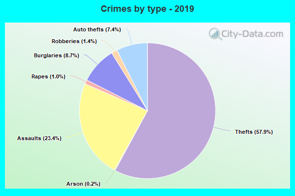 Crimes by type - 2019