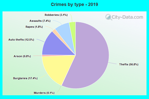 Crimes by type - 2019