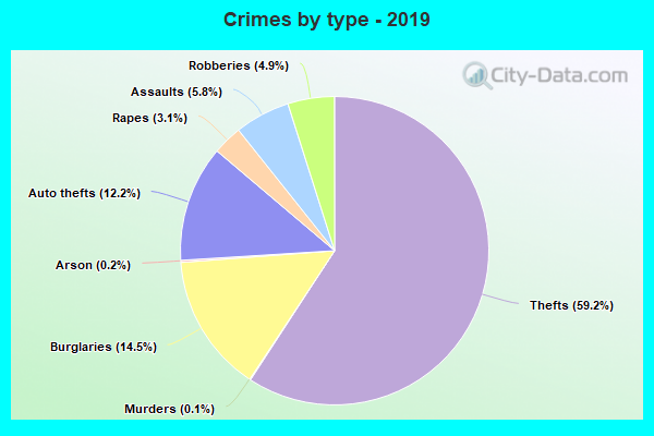 Crimes by type - 2019