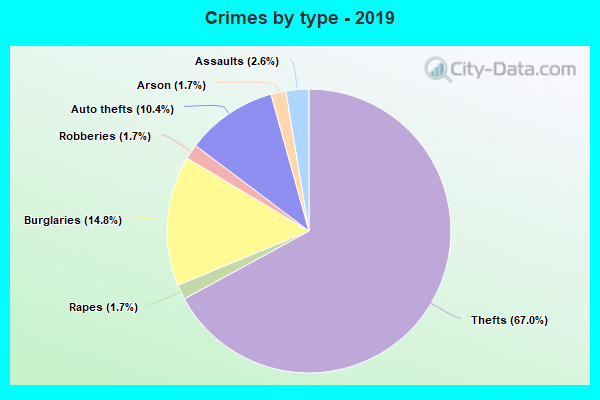 Crimes by type - 2019