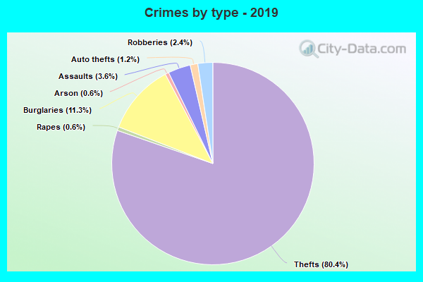 Crimes by type - 2019