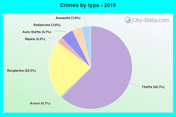 Crimes by type - 2019