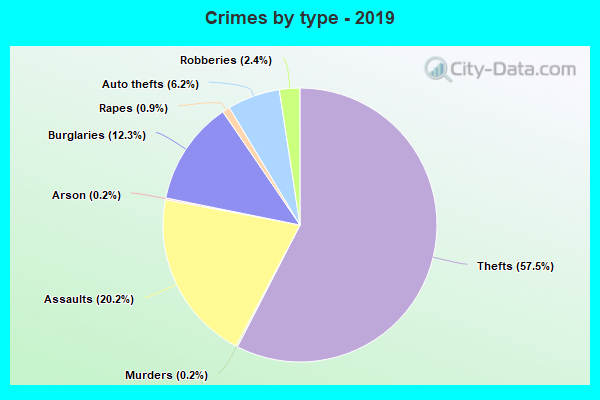 Crimes by type - 2019