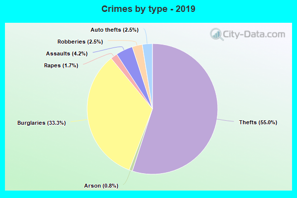 Crimes by type - 2019