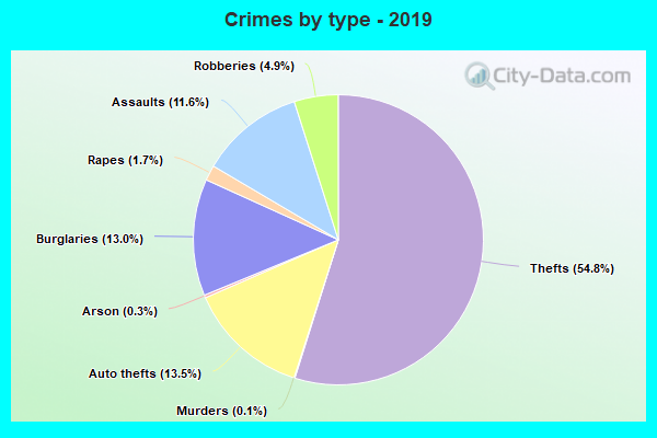 Crimes by type - 2019