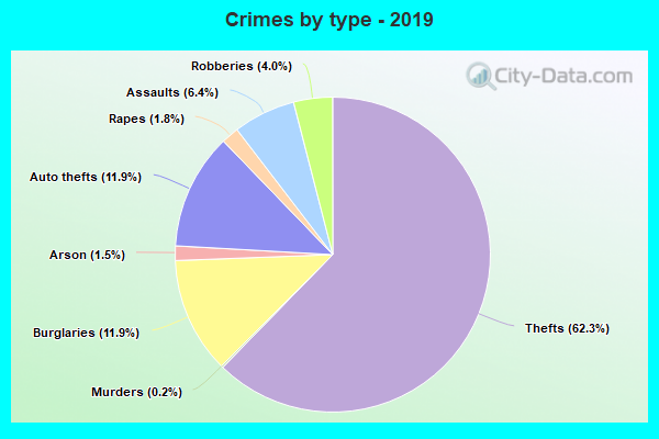 Crimes by type - 2019