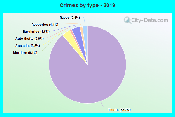 Crimes by type - 2019