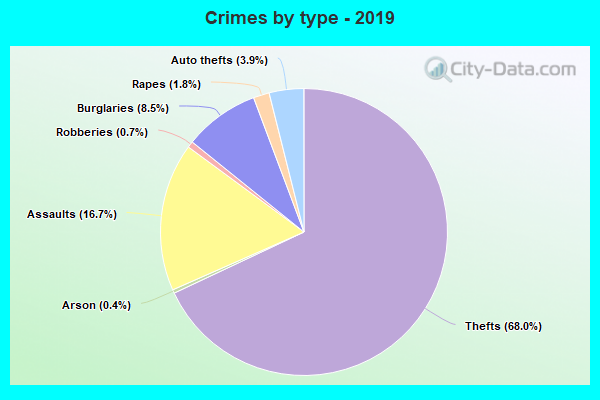 Crimes by type - 2019